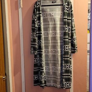 Long cover up grey&black